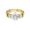 Inel colectia Luxury Aur Galben/Alb 14K cu Diamant 0.12ct