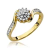 Inel colectia Luxury Aur Galben/Alb 14K cu Diamant 0.26ct