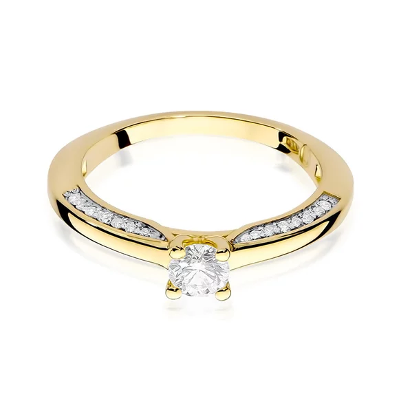 Inel colectia Luxury Aur Galben/Alb 14K cu Diamant 0,44ct