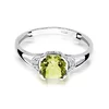 Inel colectia Luxury Aur Galben/Alb 14K cu Peridot 1.00ct