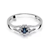 Inel colectia Luxury Aur Galben/Alb 14K cu Safir 0.15ct