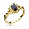 Inel colectia Luxury Aur Galben/Alb 14K cu Safir 0.70ct