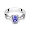 Inel colectia Luxury Aur Galben/Alb 14K cu Tanzanit 0.40ct