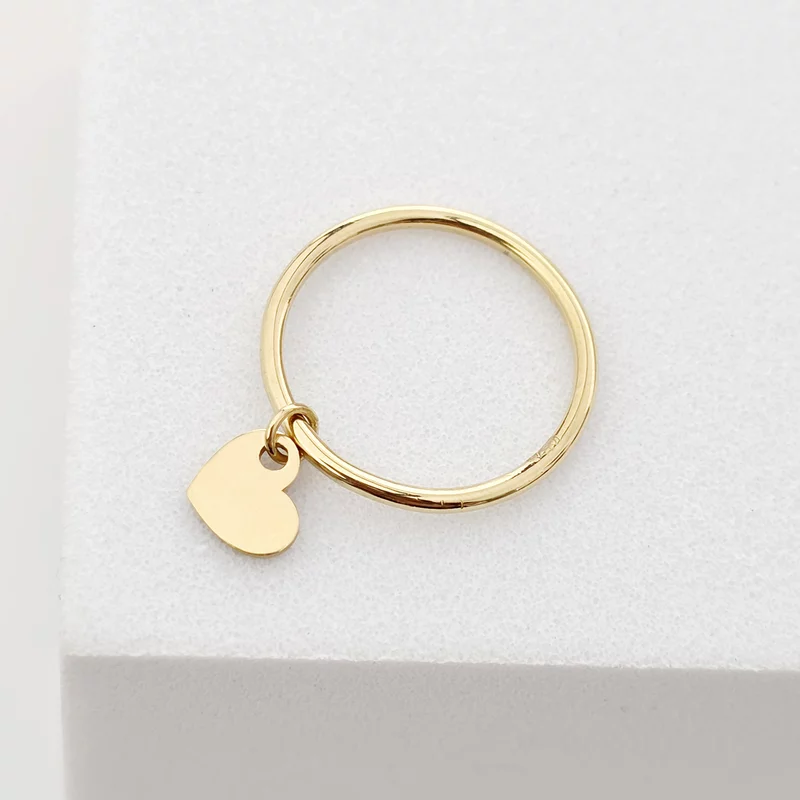 Inel Midi cu Charm - In love with you - Argint 925 placat cu Aur Galben 18K picture - 3