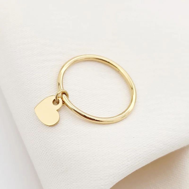 Inel Midi cu Charm - In love with you - Argint 925 placat cu Aur Galben 18K picture - 4