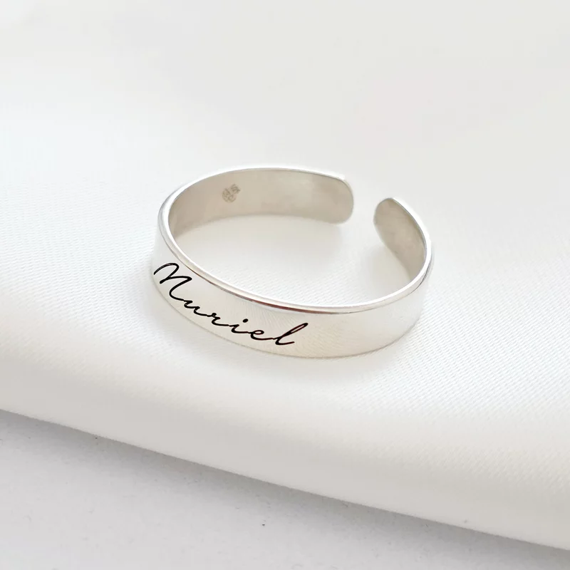 Inel personalizat cu nume - Argint 925 picture - 3