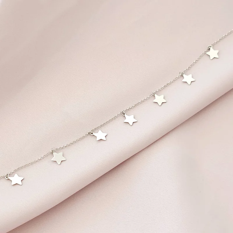 Lantisor 7 stelute - Model Choker - Argint 925 picture - 5