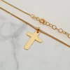 Lantisor Crucea Speranței - Argint 925 placat cu Aur Galben 18K