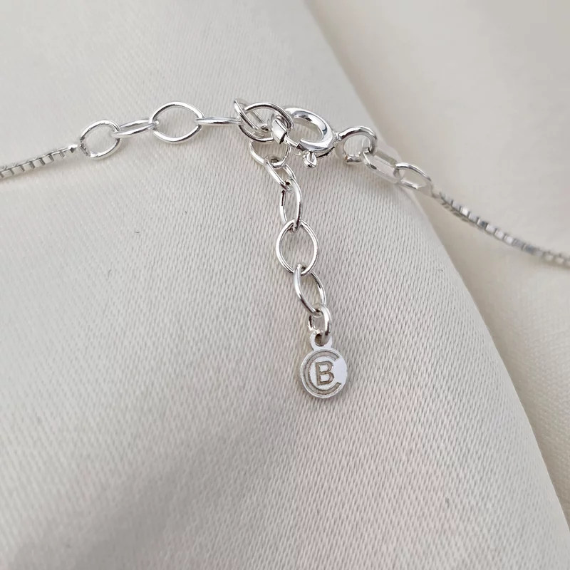 Lantisor cu Diamant natural - Oita cu codita - Argint 925 Rodiat picture - 4