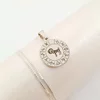 Lantisor personalizat - Roata zodiacala - Pandantiv de 20 mm cu Diamant natural -  Argint 925