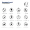 Lantisor personalizat - Roata zodiacala - Pandantiv de 20 mm cu Diamant natural -  Argint 925