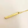 Lantisor cu pandantiv bara plina argint masiv personalizata - Argint 925 placat cu Aur galben 18k