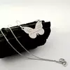 Lantisor cu pandantiv fluture personalizat - Aur Alb 14K