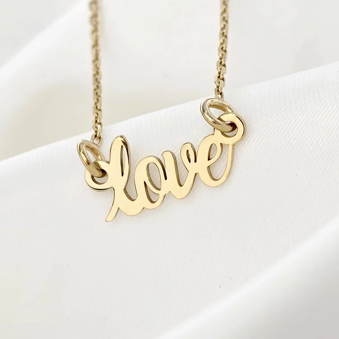 Lantisor cu pandantiv love - Argint 925 Placat cu Aur Galben 18K