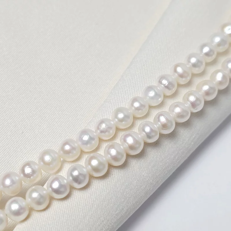 Lantisor cu Perle - Atingere de inger - Model sirag perle cu lantisor in prelungire - Argint 925 picture - 5