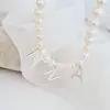 Lantisor cu Perle - Simfonia unui nume - Model sirag perle cu 3 initiale - Argint 925