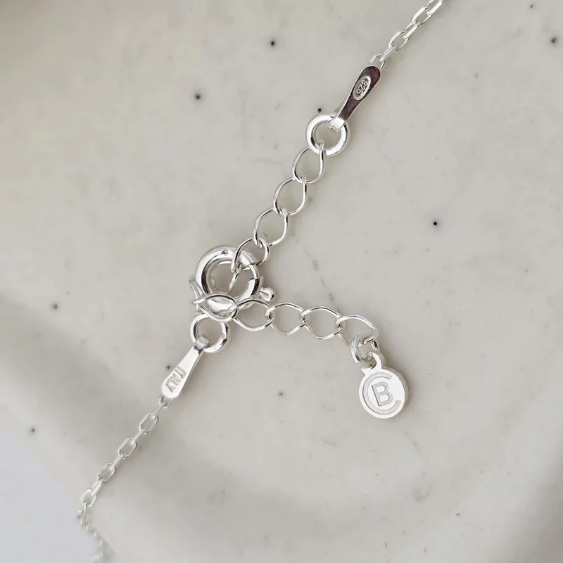 Lantisor Familie - 4 Membri cu Pisica - Argint 925 picture - 3