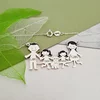 Lantisor Familie - 5 Membri cu Yorkshire - Argint 925
