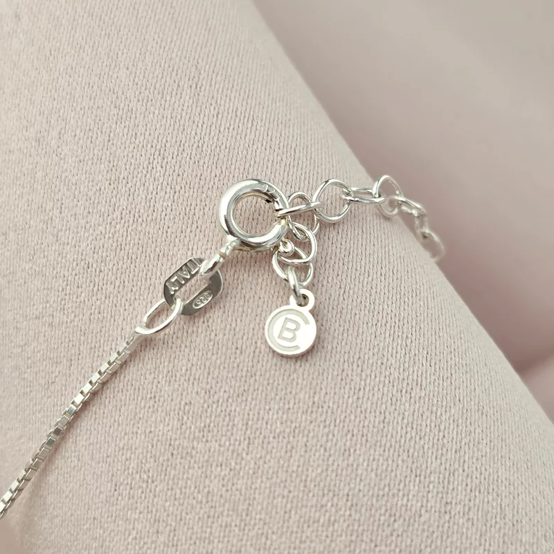 Lantisor Inima familiei - 4 nume si cristale Swarovski - Argint 925 picture - 5