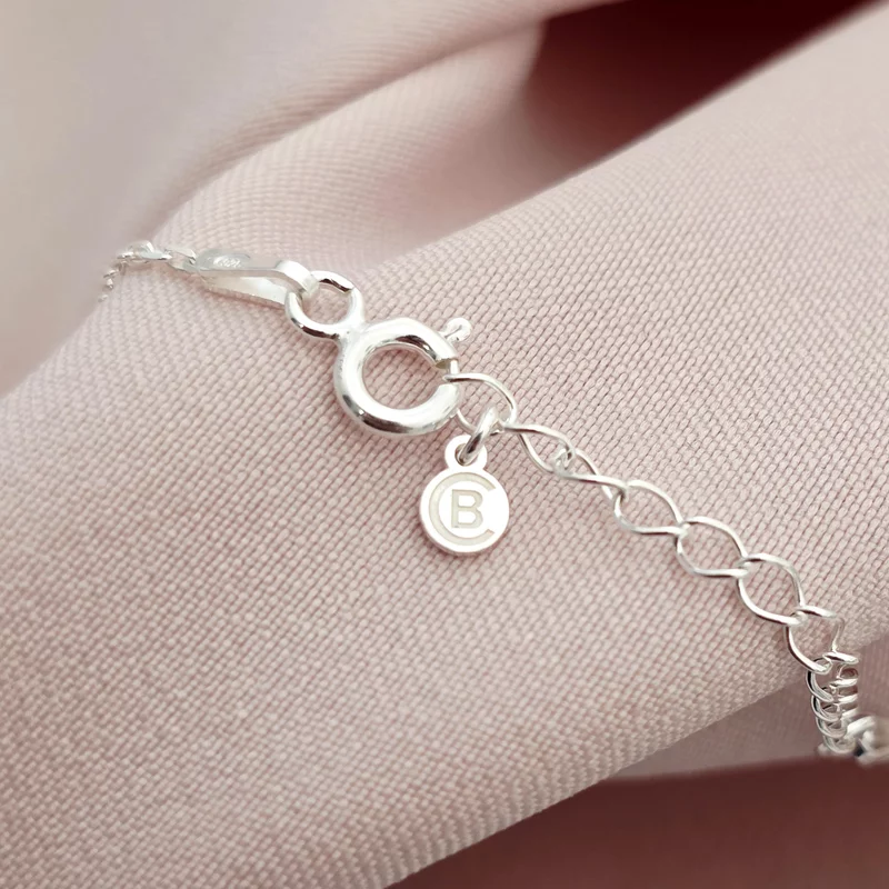 Lantisor Inima cu Poveste - 2 nume si Cristale Zirconia - Argint 925 picture - 4