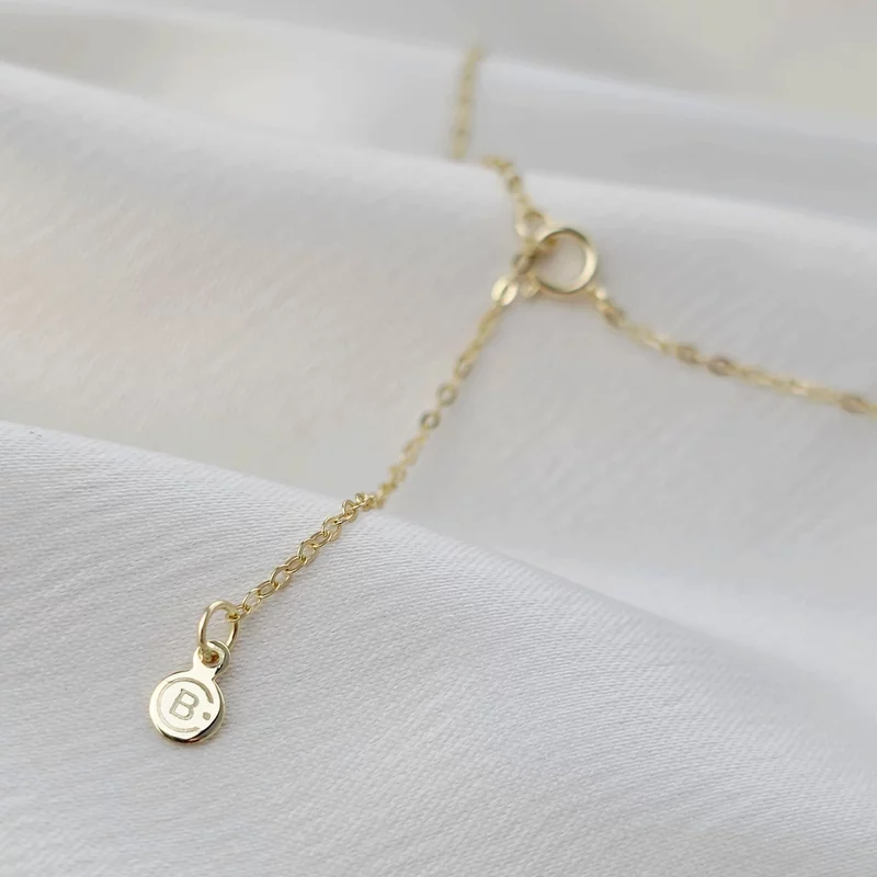Lantisor Love Name - Pietre Coral & Pandantiv cu Nume si Inima - Argint placat cu Aur Galben 18K picture - 7