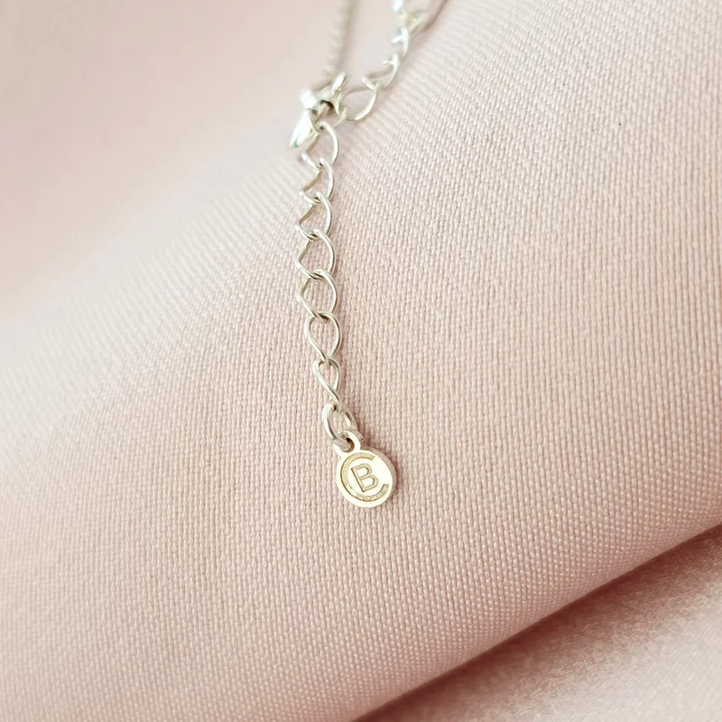 Lantisor mama, simbol floare si Diamant natural - Argint 925 picture - 5