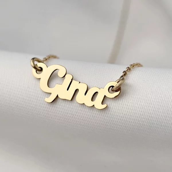 Lantisor nume - 3/4 litere - Aur Galben 14k