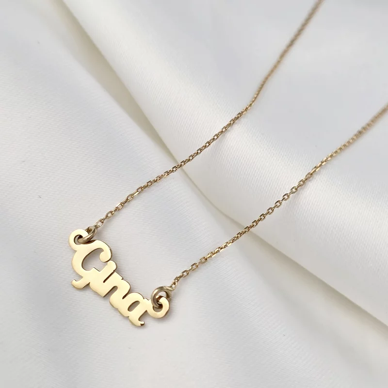 Lantisor nume - 3/4 litere - Aur Galben 14k picture - 3