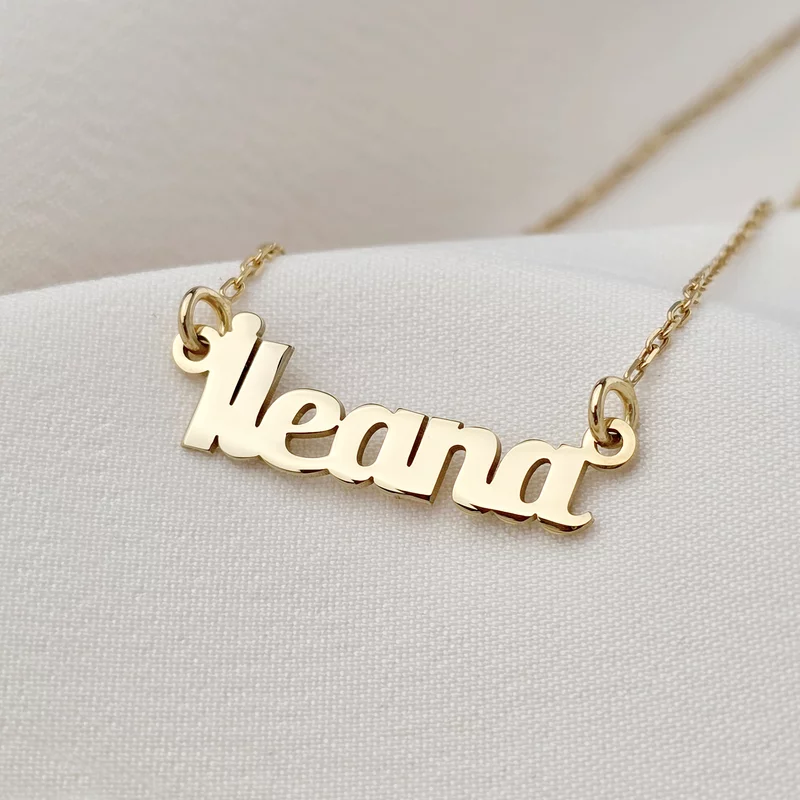 Lantisor Nume - Argint 925 placat cu Aur Galben 18K picture - 1