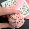 Lantisor personalizat cu nume si simbol fluture - Font elegant - Argint 925  placat cu Aur Roz 18K
