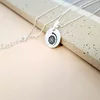 Lantisor personalizat cu simbol materie scoala - Istorie - Banut de 15 mm cu lantisor - Argint 925