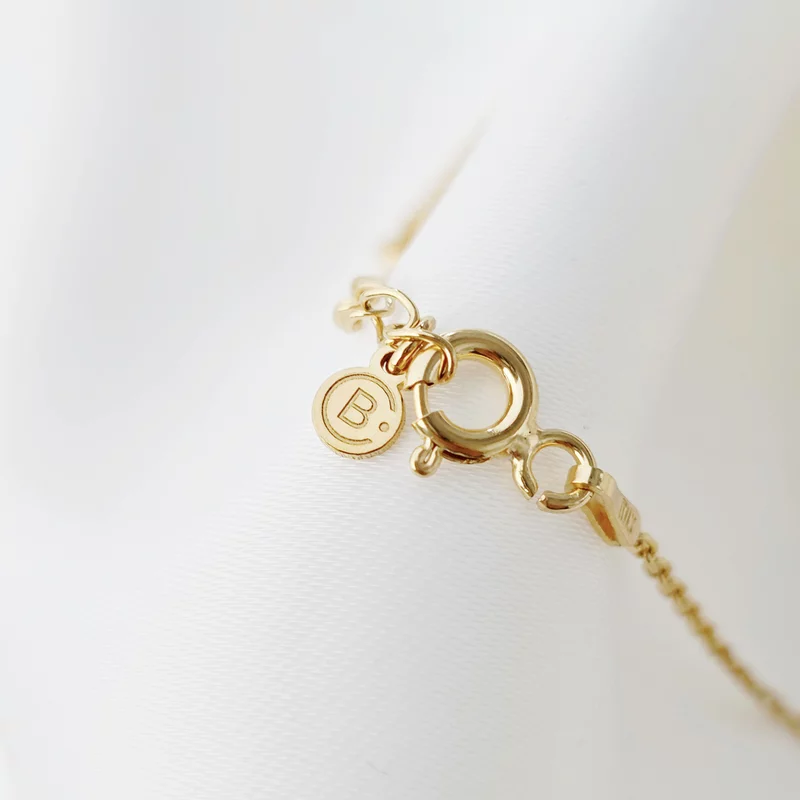 Lantisor personalizat cu Nume, simbol fluture si Diamant natural - Argint 925 placat cu Aur Galben 18K picture - 5