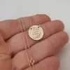 Lantisor personalizat - pandantiv banut 15 mm - Model educatoare/invatatoare - Aur Galben 14K