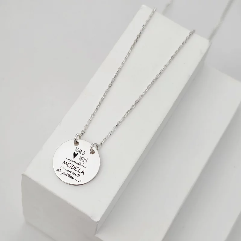 Lantisor personalizat - Pandnativ banut 15 mm - Educatoare/Invatatoare - Argint 925 picture - 3