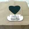 Lantisor personalizat -  Teaching is a heart work - pandantiv placuta - Argint 925