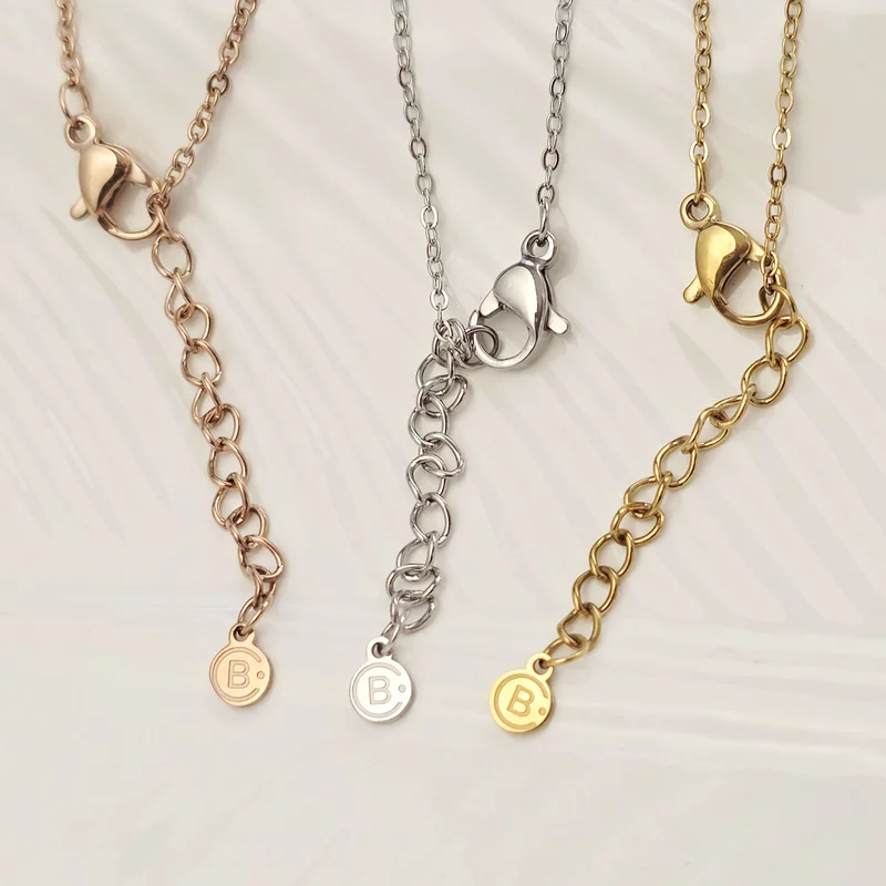 Lantisor Suflet luminos - Inima & Zirconii in culorile lunii de nastere - Otel Inoxidabil 316L picture - 6