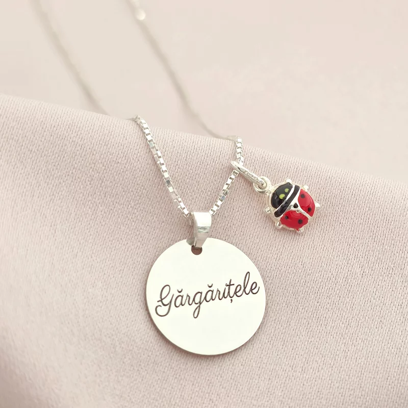 Lantisor Sweet Name - Pandantiv cu nume si charm Buburuza - Argint 925 picture - 3