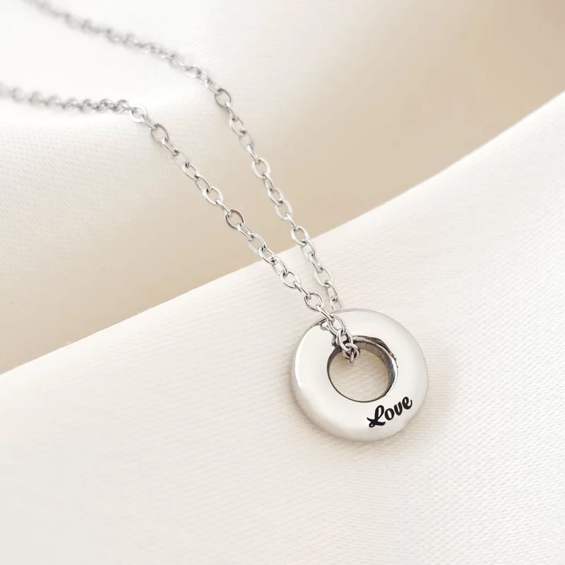 Lantisor Unitate – Cercuri gravate – Otel Inoxidabil 316L picture - 4