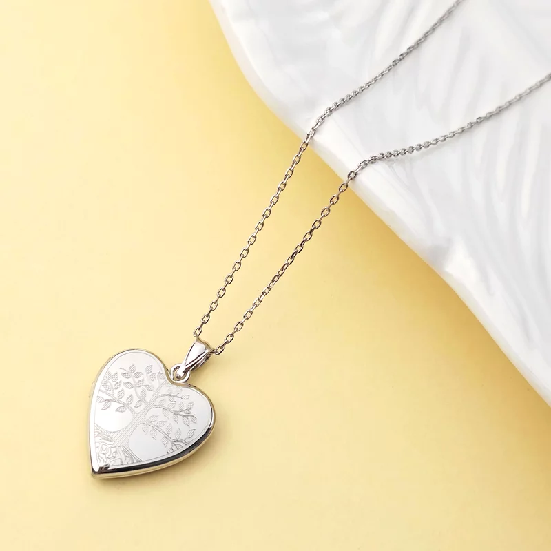 Medalion inima cu poze in interior - Eternal Love Tree - Argint 925 picture - 2