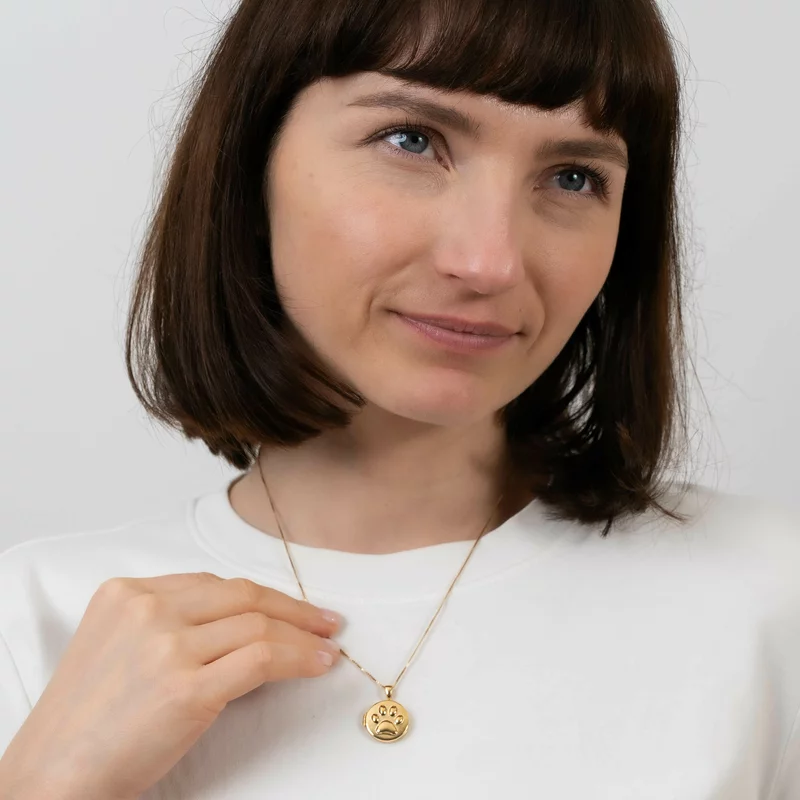 Medalion Labuta iubita - Locket cu poze in interior - Argint 925 placat cu Aur Galben 18K picture - 2