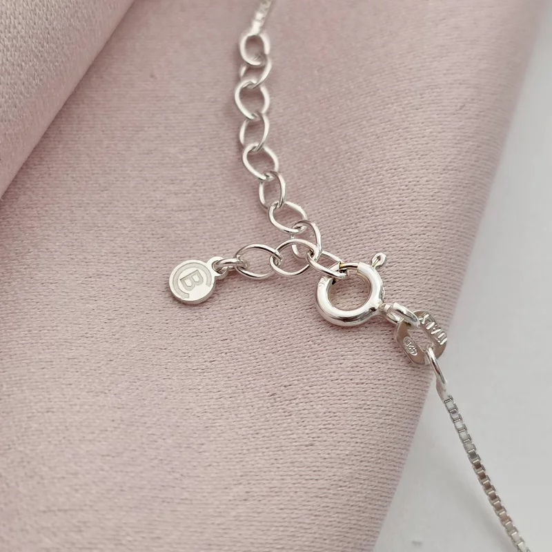 Lantisor cu pandantiv Fiica - Raza de soare - Model banut 18 mm cu fluture decupat - Argint 925 picture - 4