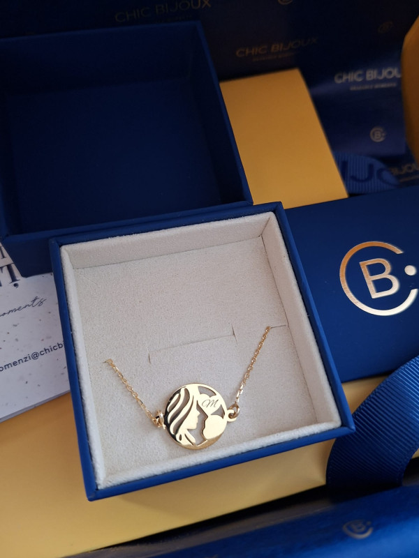 Recenzie Brățară Mama și Bebe cu Bănuț Personalizat și Inimă Gravată - Argint 925 placat cu Aur Galben 18K - Alexandra Elena Sofrone