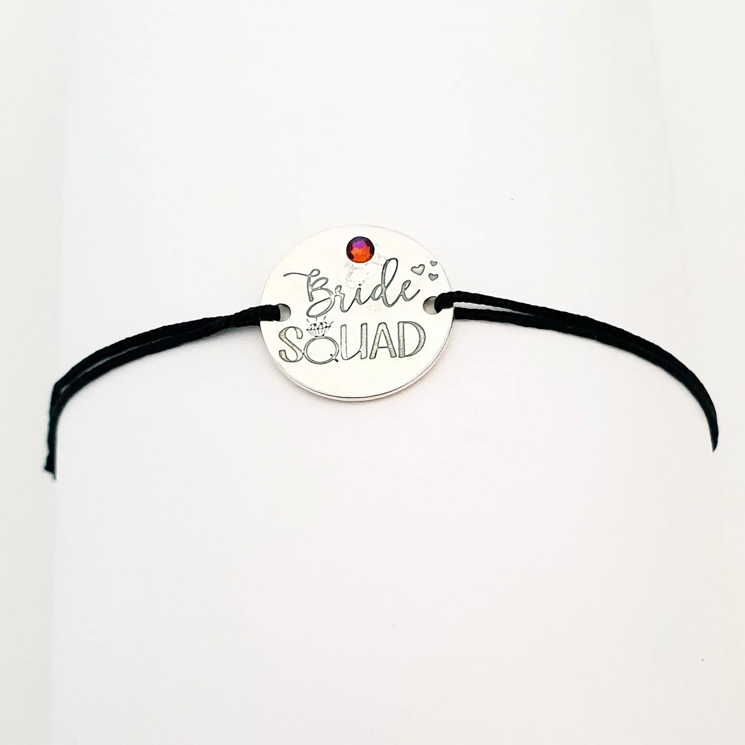 Bratara Bride Squad - Argint 925, snur negru