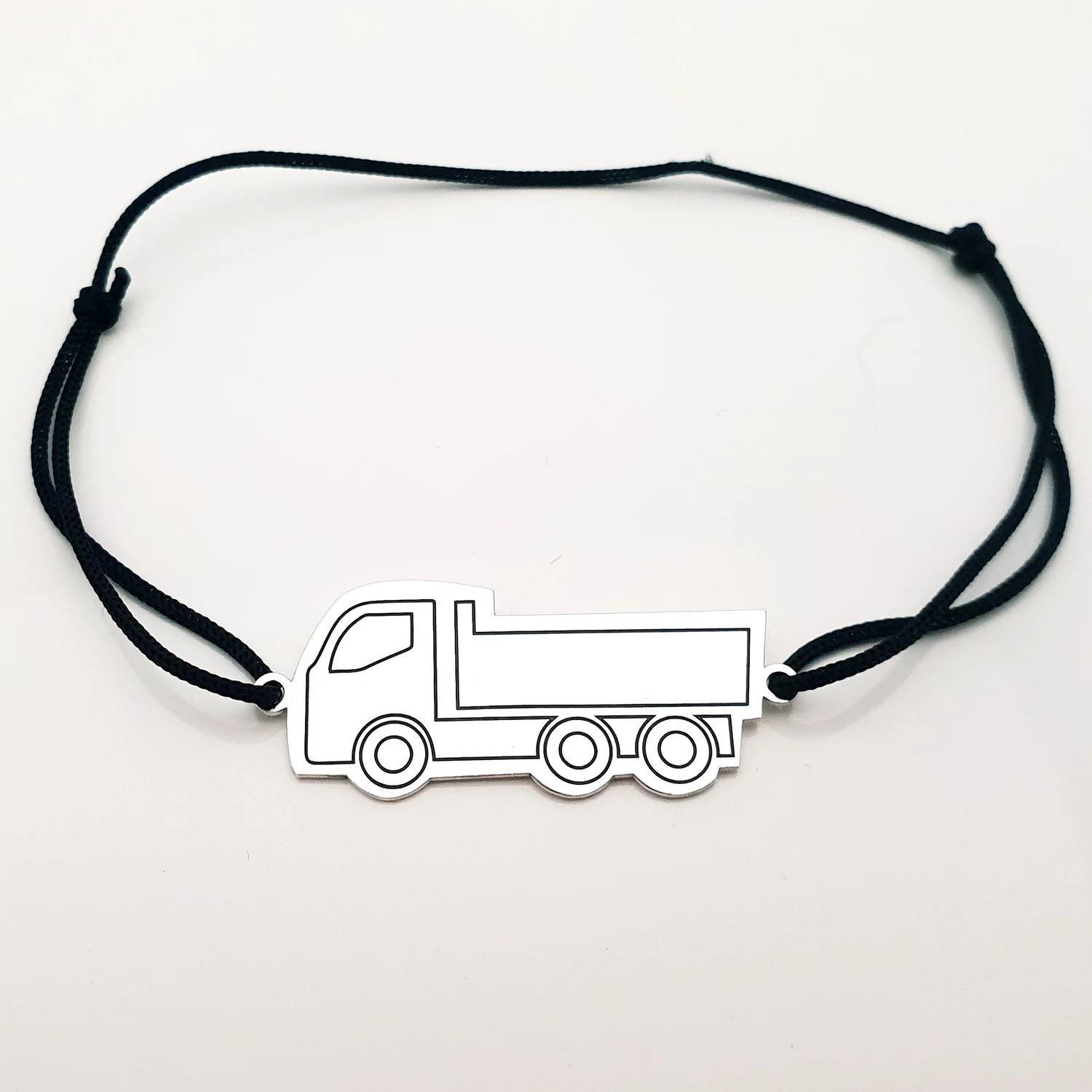 Bratara Camion - Argint 925, snur negru