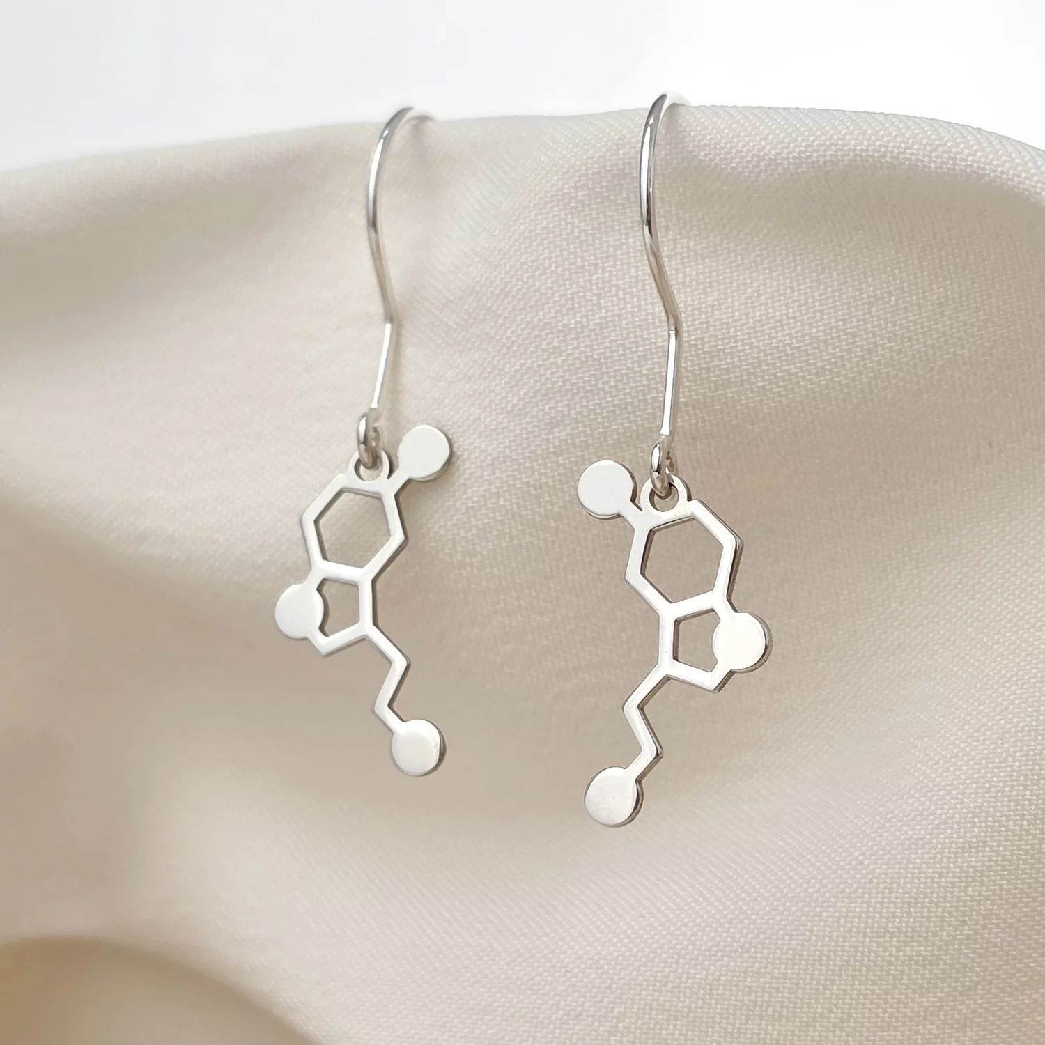 Cercei simbol serotonina - Argint 925, tortita