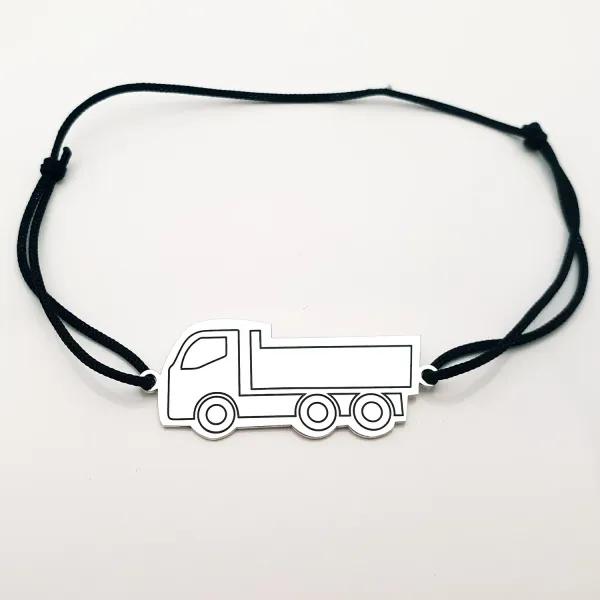 Bratara Camion - Argint 925, snur negru