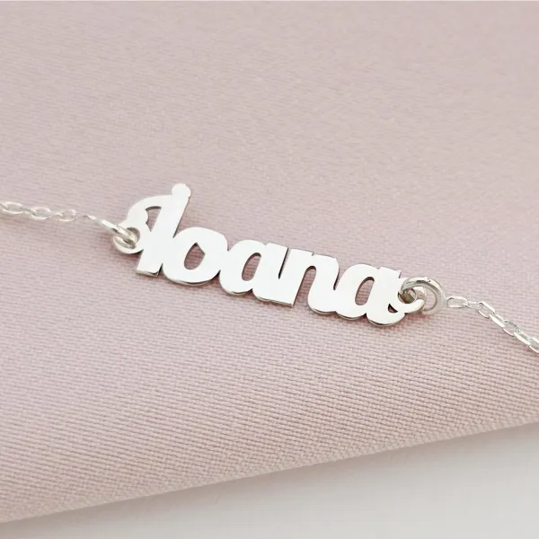 Bratara personalizata cu nume si lantisor - Argint 925
