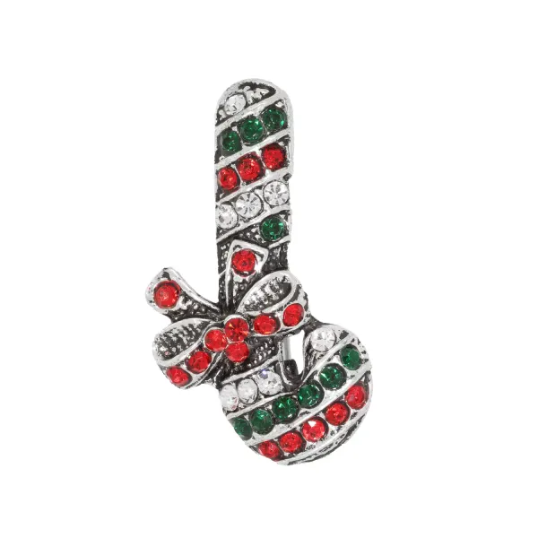 Brosa Bastonas cu Funda Argintie