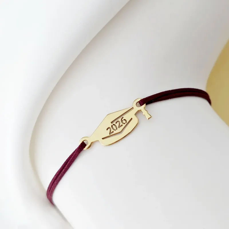 Bratara Toca cu an personalizat - Argint 925 placat cu Aur Glaben 18K - snur reglabil picture - 2