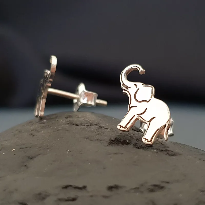 Cercei Elefant - Argint 925, surub picture - 8